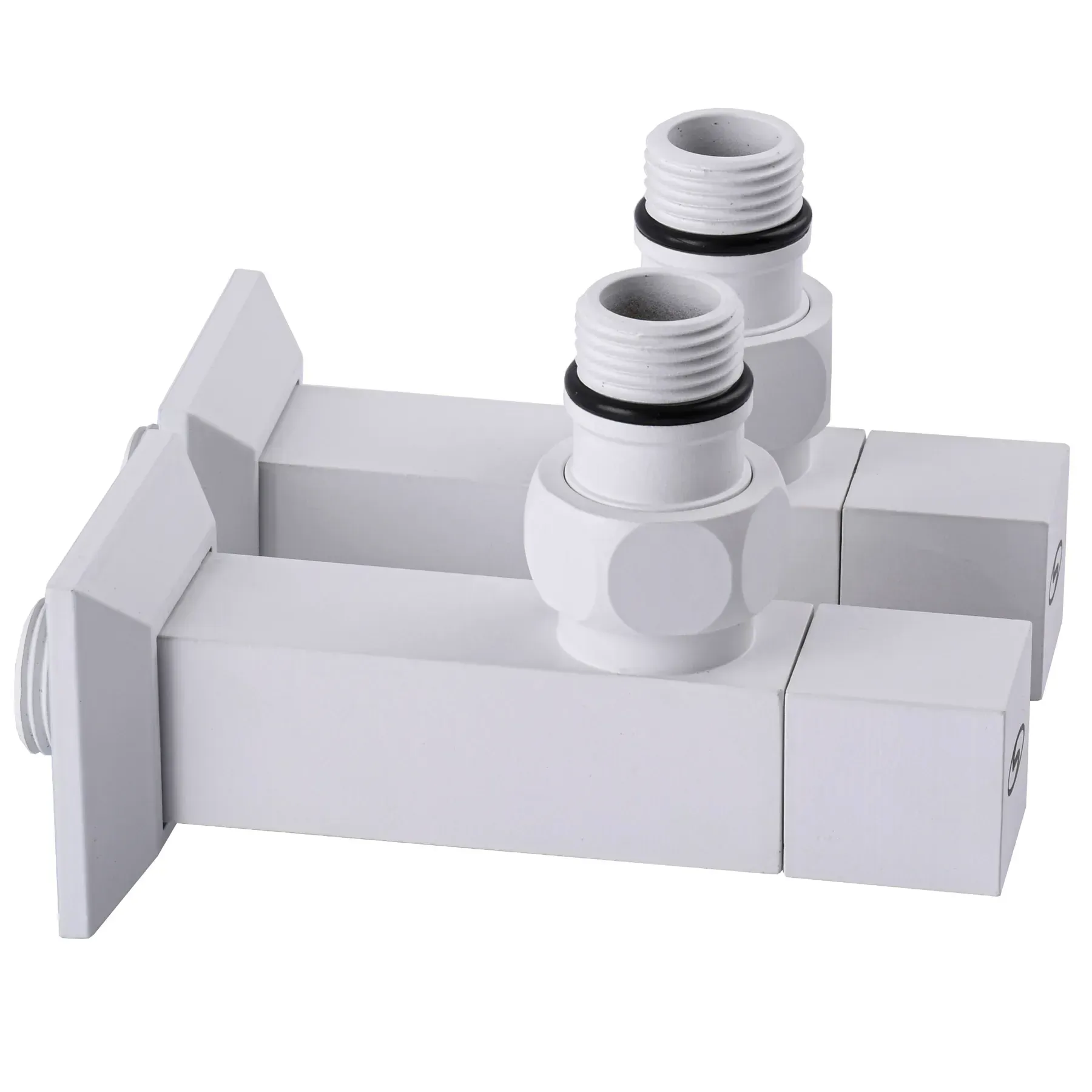 Набор кран полуоборотный угловой с американкой SOLOMON LUX 1/2″ CUBE WHITE 8888 (1уп)