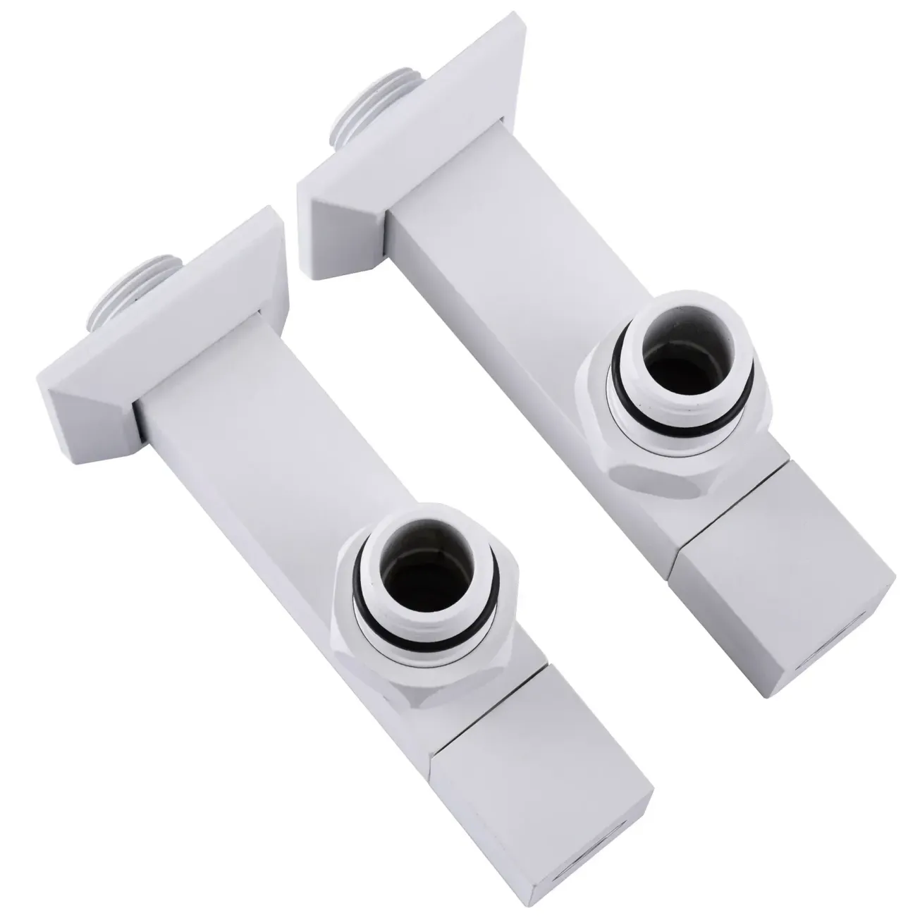Набор кран полуоборотный угловой с американкой SOLOMON LUX 1/2″ CUBE WHITE 8888 (1уп) Фото - 5
