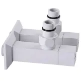 Набор кран полуоборотный угловой с американкой SOLOMON LUX 1/2″ CUBE WHITE 8888 (1уп) Фото - 2