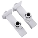 Набор кран полуоборотный угловой с американкой SOLOMON LUX 1/2″ CUBE WHITE 8888 (1уп) Фото - 5