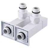 Набор кран полуоборотный угловой с американкой SOLOMON LUX 1/2″ CUBE WHITE 8888 (1уп) Фото - 6