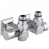Набір кран вентильний кутовий з американкою SOLOMON LUX 1/2″CUBE CHROM 8888_ТЕН