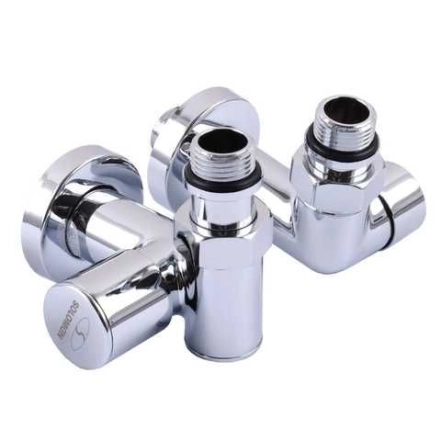 Набір кран вентильний кутовий з американкою SOLOMON LUX 1/2″ CHROM 7777_TEN 