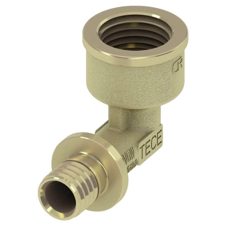 Кутник 90° TECEflex, із внутрішньою різьбою 16 х 1/2" бронза 