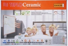 Керамічна електронагрівальна панель Teploceramic TCM-RA 500 Beige з терморегулятором (TCM-RA500BEIGE) Фото - 6