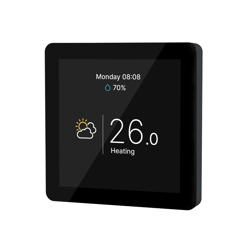 Комнатный сенсорный термостат с WiFi управлением Tervix Pro Line WiFi TouchScreen Thermostat (пол), черный (114150t) Фото - 1