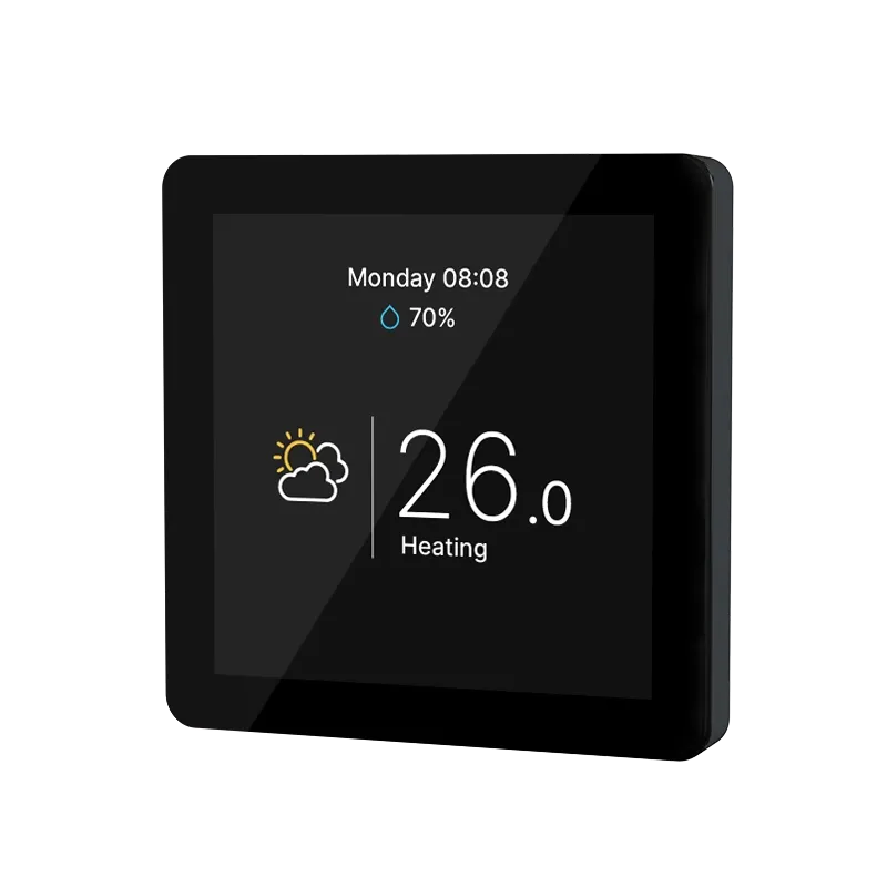 Кімнатний сенсорний термостат з WiFi управлінням Tervix Pro Line WiFi TouchScreen Thermostat (підлога), чорний (114150t) Фото - 1