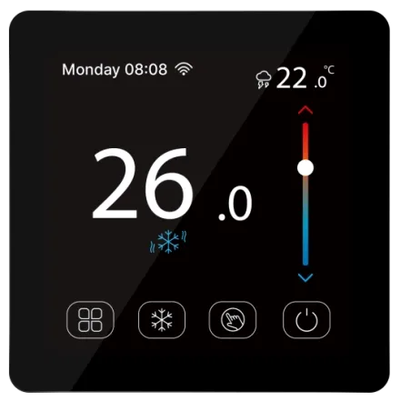 Кімнатний сенсорний термостат з WiFi управлінням Tervix Pro Line WiFi TouchScreen Thermostat (підлога), чорний (114150t)