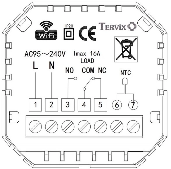 Термостат для газового/електричного котла з WiFi керуванням Tervix Pro Line чорний (114340) Фото - 2