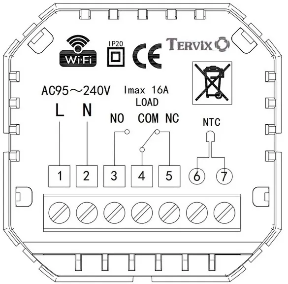 Термостат для газового/электрического котла с управлением через Wi-Fi Tervix Pro Line, черный (114340) Фото - 2