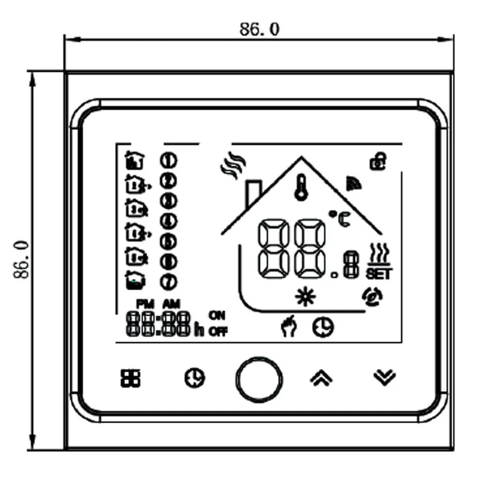 Термостат с управлением по протоколу ZigBee Tervix Pro Line для электрического и водяного теплого пола (117141) Фото - 1