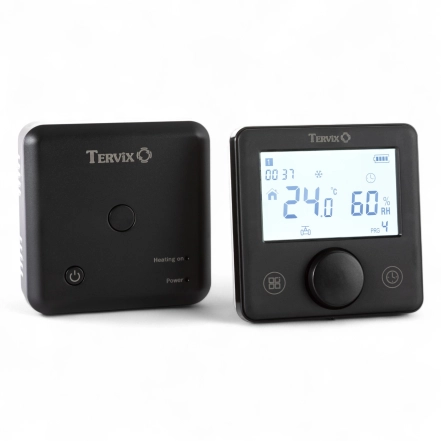 Беспроводной комнатный термостат WiFi Tervix Pro Line для газового/электрического котла, черный (118330)