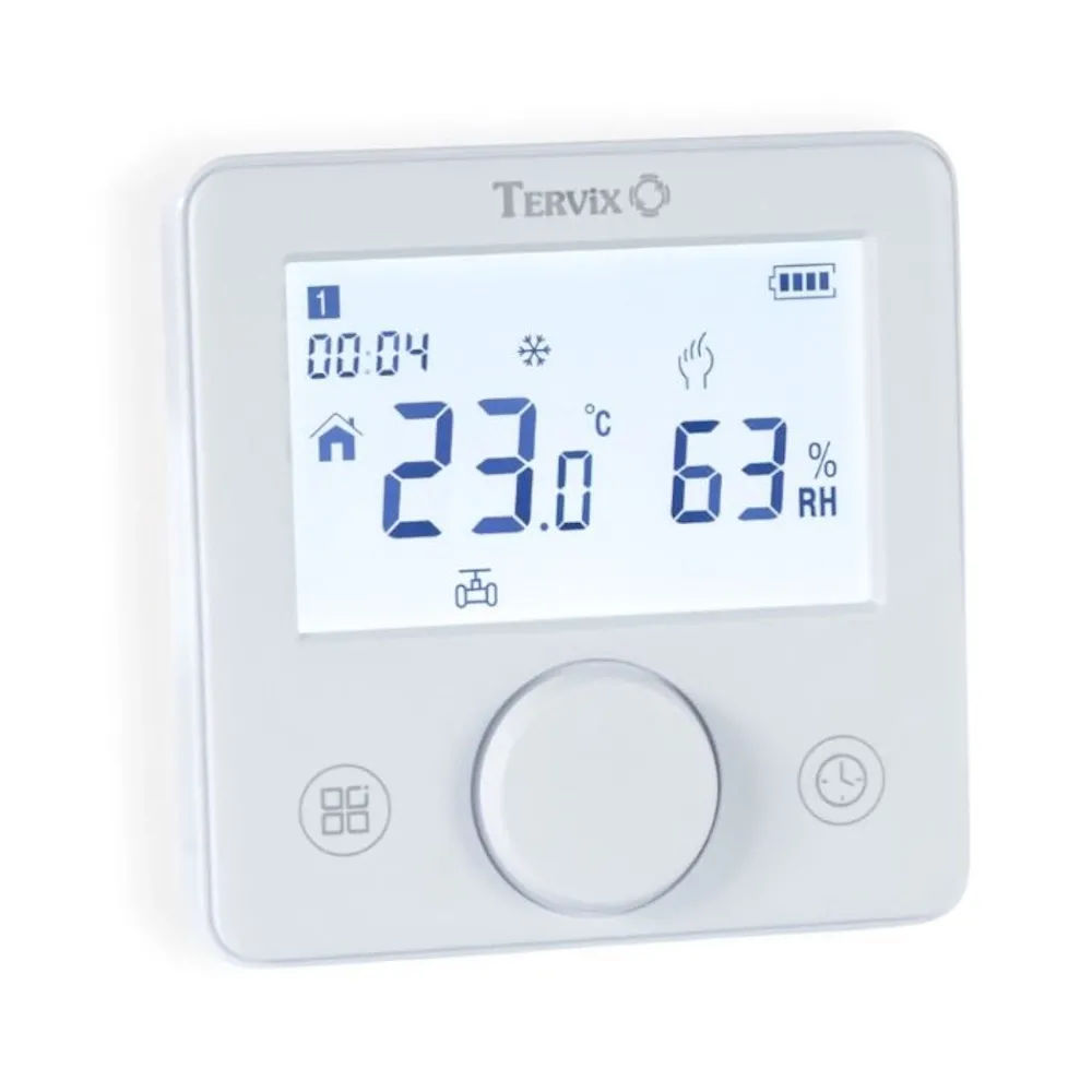Беспроводной комплект: комнатный термостат TZR Tervix Pro Line ZigBee+RF и радиаторный привод VR Tervix Pro Line RF (1+3) (119734) Фото - 1