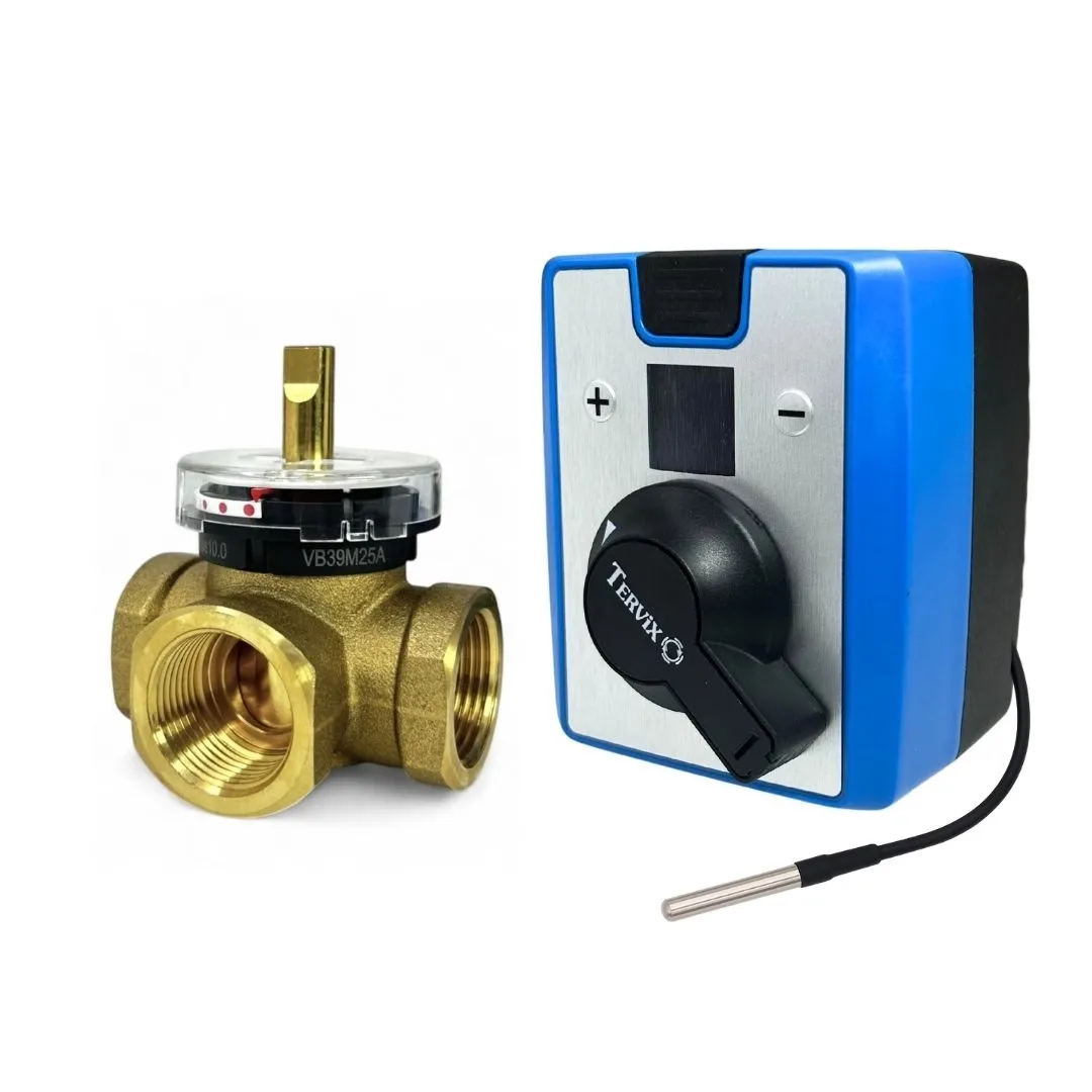 Комплект 3-ход. змішув. клапан RMV DN32 Rp1 1/4"Tervix + Привід - контролер пост. темп. CAMV (293453)