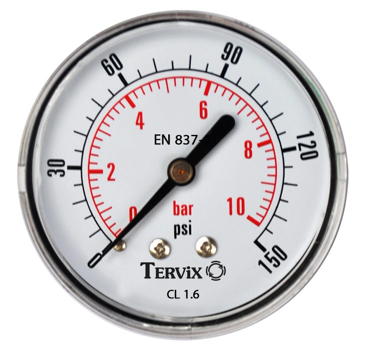 Манометр Tervix Pro Line 63 0-10 бар 1/4" акс.(355613) Фото - 1