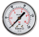 Манометр Tervix Pro Line 63 0-10 бар 1/4" акс.(355613) Фото - 1