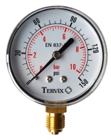 Манометр Tervix Pro Line 63 0-10 бар 1/4" акс.(355613)
