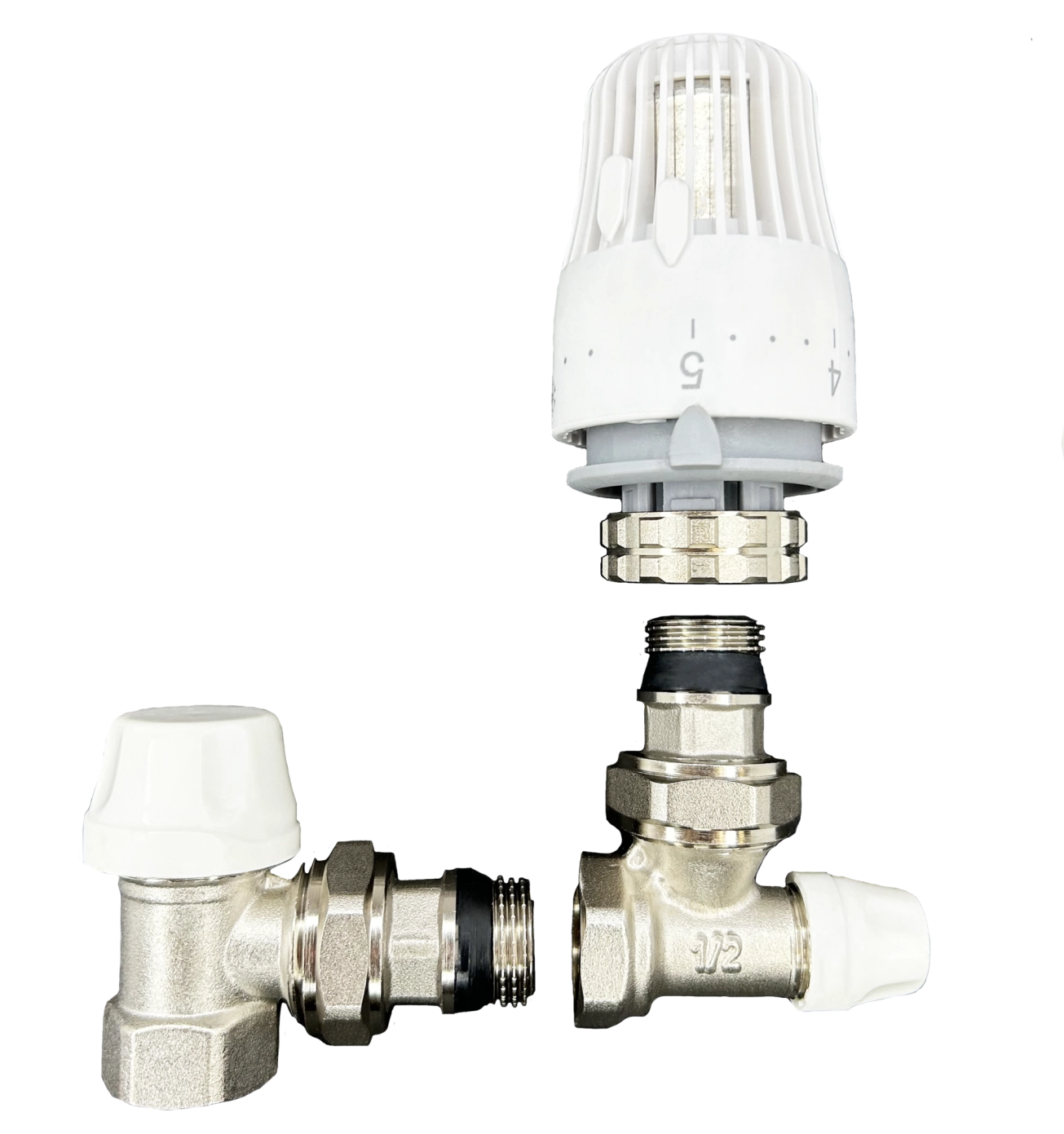  Комплект для підключення радіатора з термоголовкою (прямий) Tervix Pro Line Radiator Set 1 (371112)