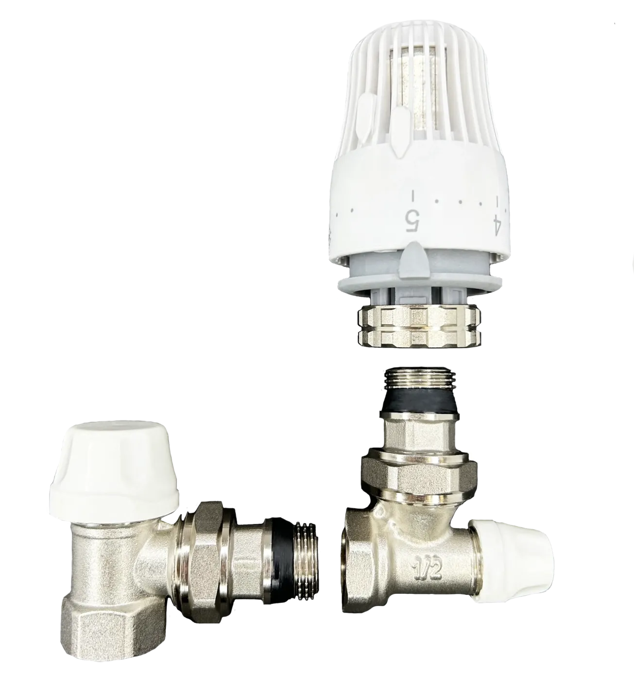 Комплект для подключения радиатора с термоголовкой (прямой) Tervix Pro Line Radiator Set 1 (371112)