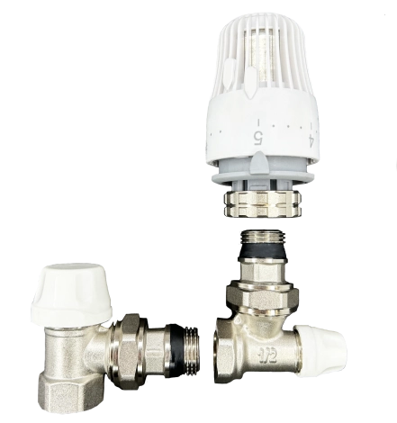 Комплект для подключения радиатора с термоголовкой (прямой) Tervix Pro Line Radiator Set 1 (371112)