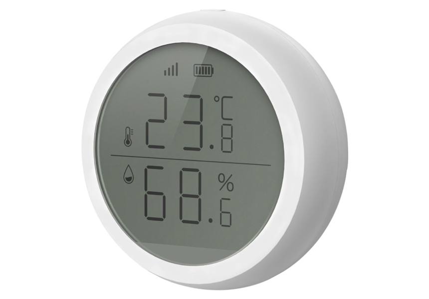 Беспроводной датчик температуры и влажности с экраном Tervix Pro Line ZigBee T&H (412041)