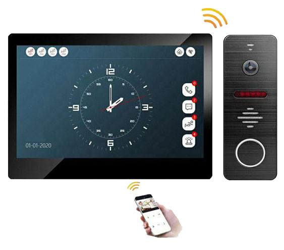 Комплект відеодомофону WiFi + Ethernet Tervix Line Smart Video Door Phone System (475420)