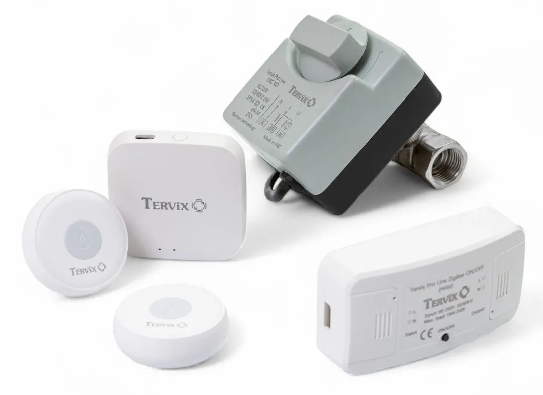 Система защиты от затопления для «умного» дома Tervix ZigBee Water Stop на 1 трубу 1/2" (4912611-1)