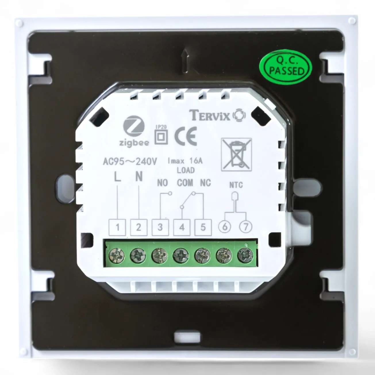 Комплект бездротового управління опаленням ZigBee: термостат вбудов. +  реле (сухий контакт) + Zigbee контролер (496162) Фото - 1