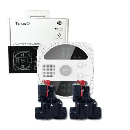 Комплект для автоматичного поливу Tervix (WiFi контролер + 2 клапани DN40) (499474)