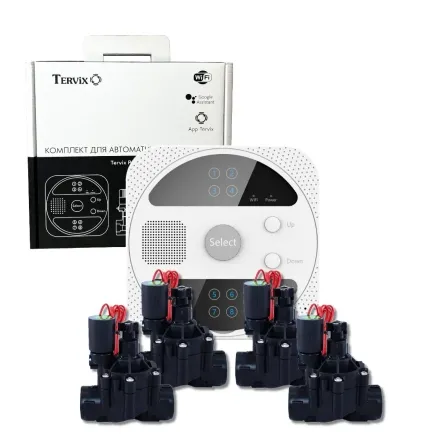 Комплект для автоматического полива Tervix (WiFi контроллер + 4 клапана DN25) (499476)