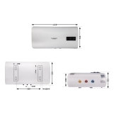 Водонагреватель электрический Thermo Alliance 100 л плоский горизонтальный, мокрый ТЭН 2 кВт (0,8+1,2) (DT100H20G(PD)) Фото - 1