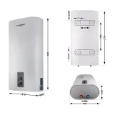 Водонагреватель электрический Thermo Alliance 30 л плоский вертикальный, мокрый ТЭН 2 кВт (0,8+1,2) (DT30V20G(PD)/2) Фото - 1