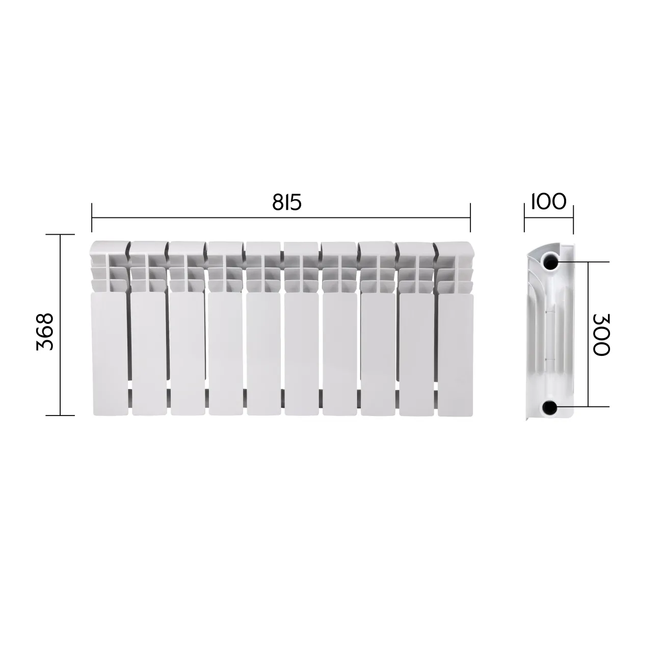 Радиатор биметаллический Thermo Alliance Bi-Ferrum 300/100 1,15 кг Фото - 1