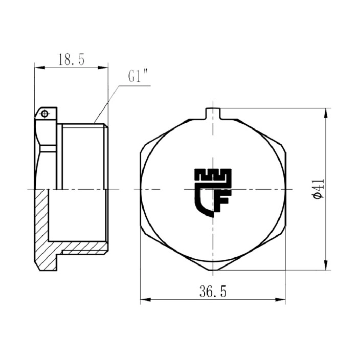 Заглушка Thermo Alliance Forte 1" ЗР SF35325 Фото - 1