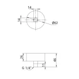 Манометр із гліцерином Thermo Alliancе Forte 4 бар, 1/4"З, нижнє підключення TAF170G4B Фото - 1