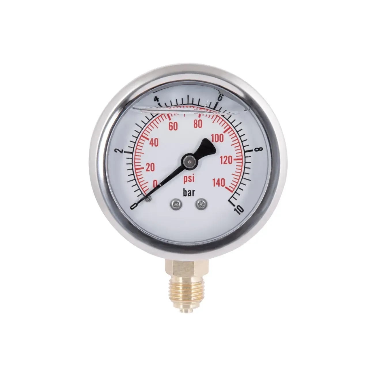 Манометр с глицерином Thermo Alliancе Forte 10 бар, 1/4 "С, нижнее подключение TAF170G10B