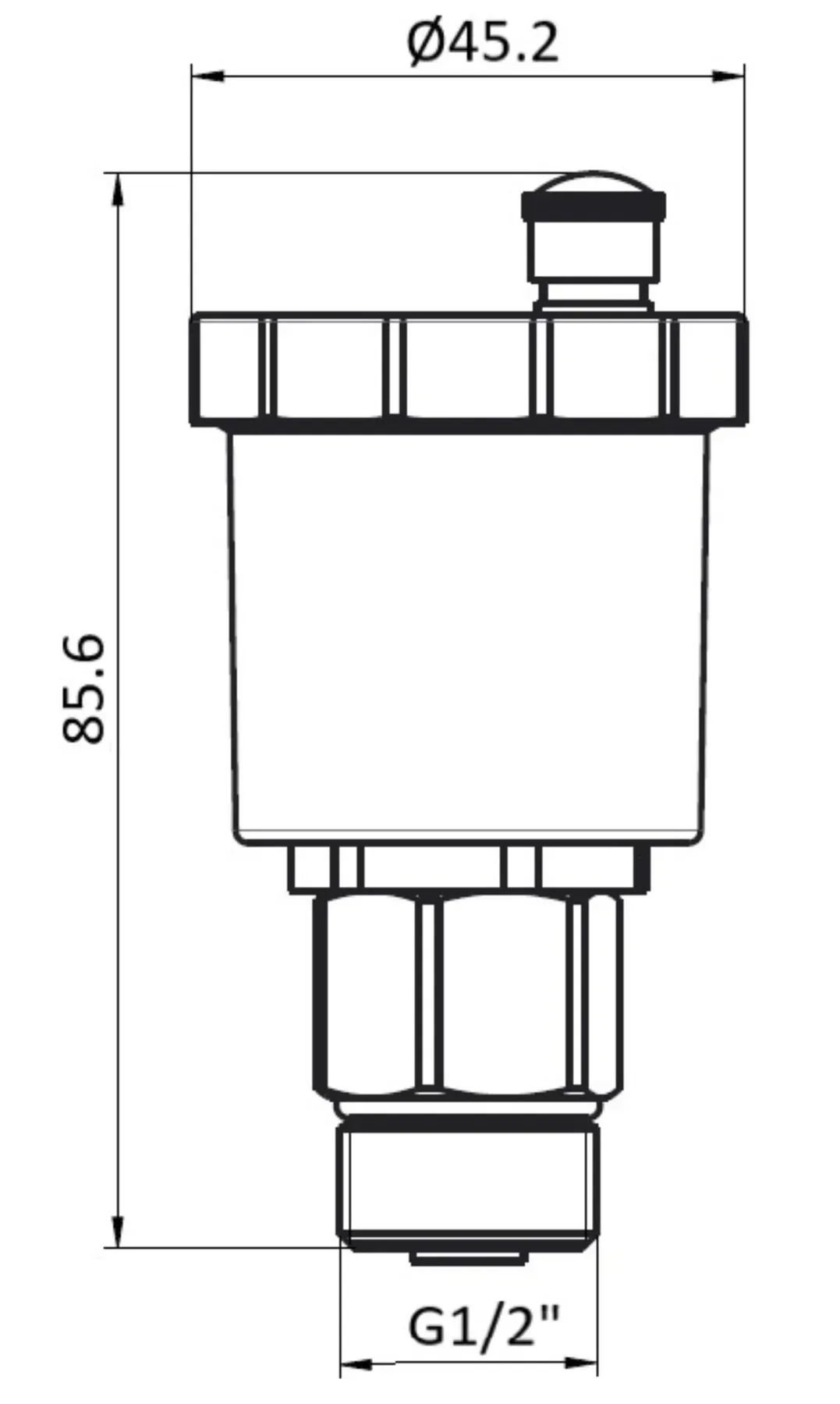 Воздухоотводчик Thermo Alliance Forte 1/2 "С хром, автоматический TAF28115 Фото - 1