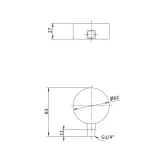 Манометр гліцериновий Thermo Alliancе Forte d63мм, 1/4"З із заднім підключенням (латун.) 0-10бар TAF171G10B Фото - 1