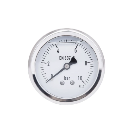 Манометр глицериновый Thermo Alliancе Forte d63мм, 1/4 "С с задним подключением (латун.) 0-10бар TAF171G10B
