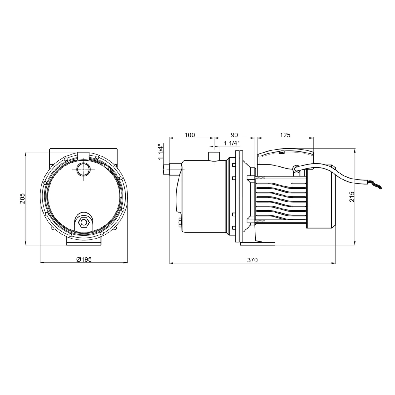 Насос самовсасывающий центробежный Thermo Alliance D-JDTm-125 0,92 кВт Фото - 1