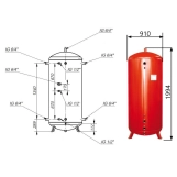 Теплоакумулятор Thermo Alliance TA-ТАМ-00 1000 без ізоляції Фото - 1