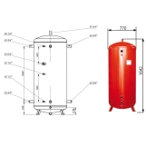 Теплоаккумулятор Thermo Alliance TA-ТАМ-00 500 без изоляции Фото - 1
