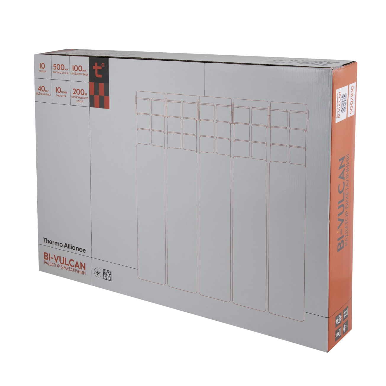 Радиатор биметаллический Thermo Alliance Bi-Vulcan 500/100 1,76 кг Фото - 8