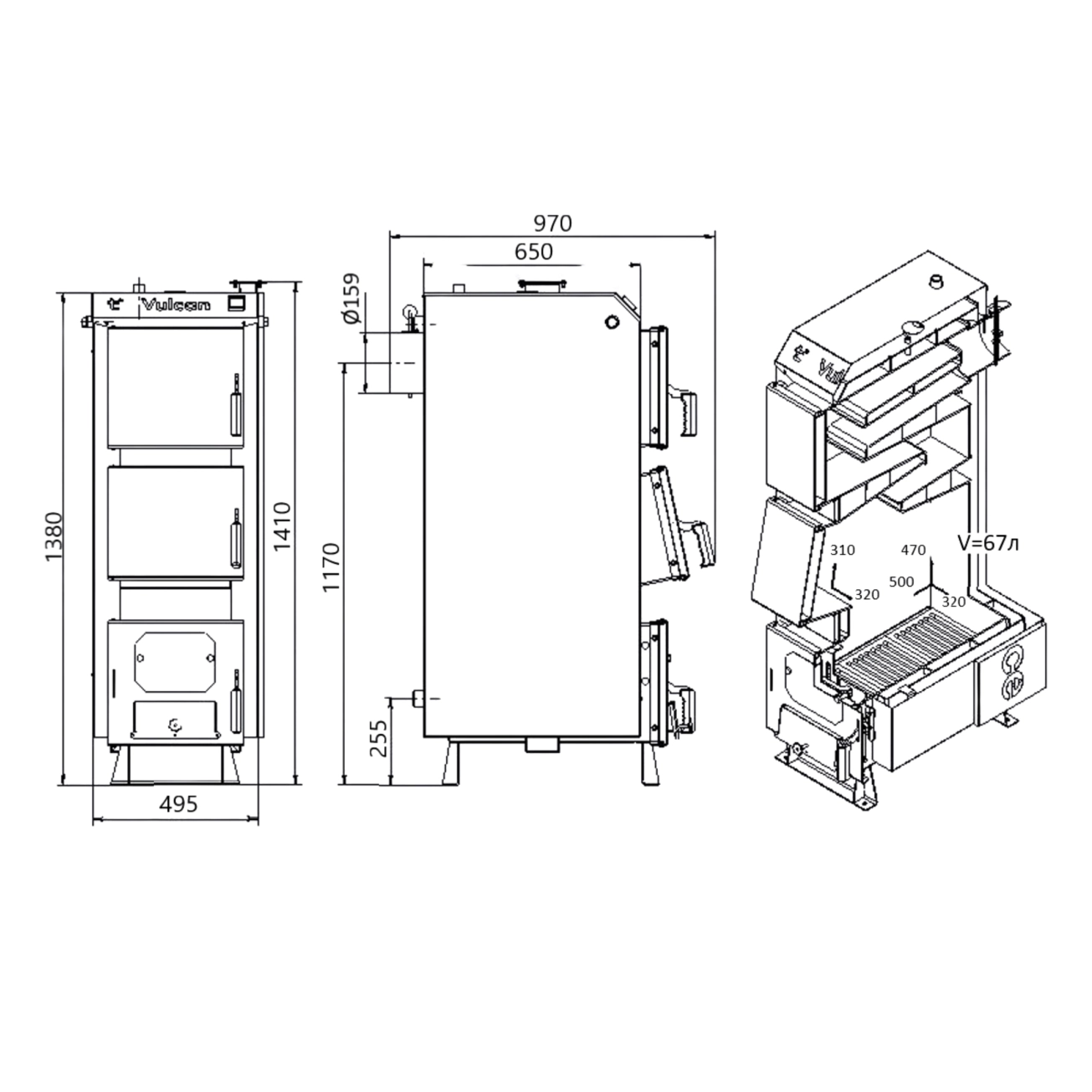Котел твердопаливний сталевий Thermo Alliance Vulcan V 4.0 SF 18 Фото - 7