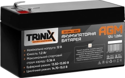 Акумуляторна батарея Trinix AGM 12V 1.2Ah (44-00031) Фото - 1