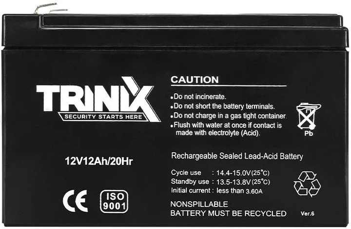 Акумуляторна батарея Trinix AGM 12V 12Ah (44-00033) Фото - 1