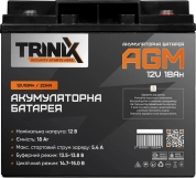 Акумуляторна батарея Trinix AGM 12V 18Ah (44-00036) Фото - 1