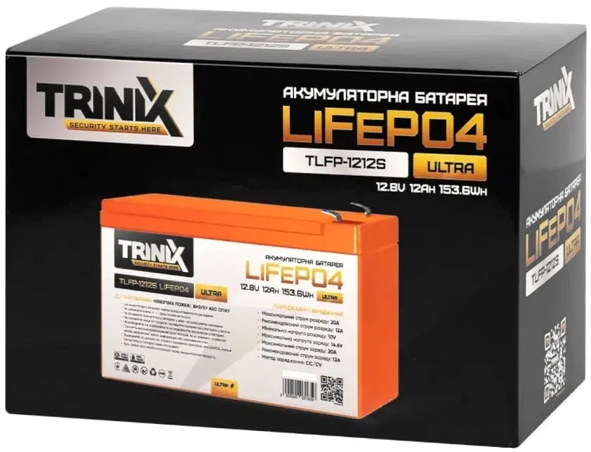 Аккумуляторная батарея Trinix TLFP-1212S Ultra LiFePO4 12Ah 12V (44-00091) Фото - 5