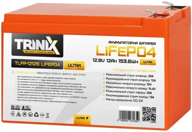 Аккумуляторная батарея Trinix TLFP-1212S Ultra LiFePO4 12Ah 12V (44-00091)
