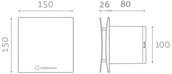 Вытяжной вентилятор Turbionaire ARTE 100 SW standard, белый Фото - 7